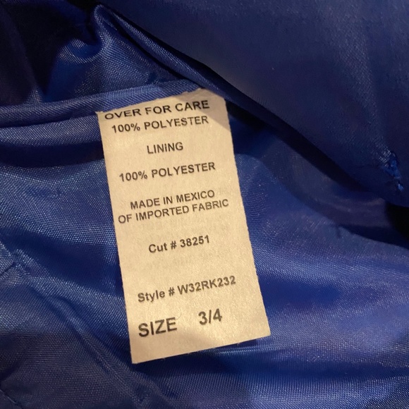 Blue Floral Strapless Dress - Picture 4 of 5